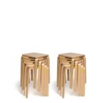 10x Erzi Hocker 38 aus Formholz - stapelbar