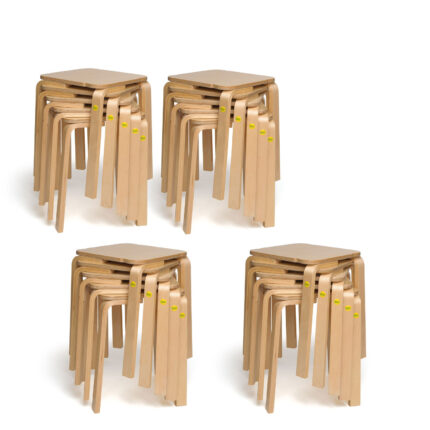 20x Erzi Hocker 30 aus Formholz - stapelbar