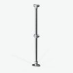 Absperr-Pfosten Ecke zum Aufdübeln - mit Knieholm