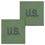 Abzeichen US Letters oliv Textil – Zubehör | Outdoor Militär Tactical Gear