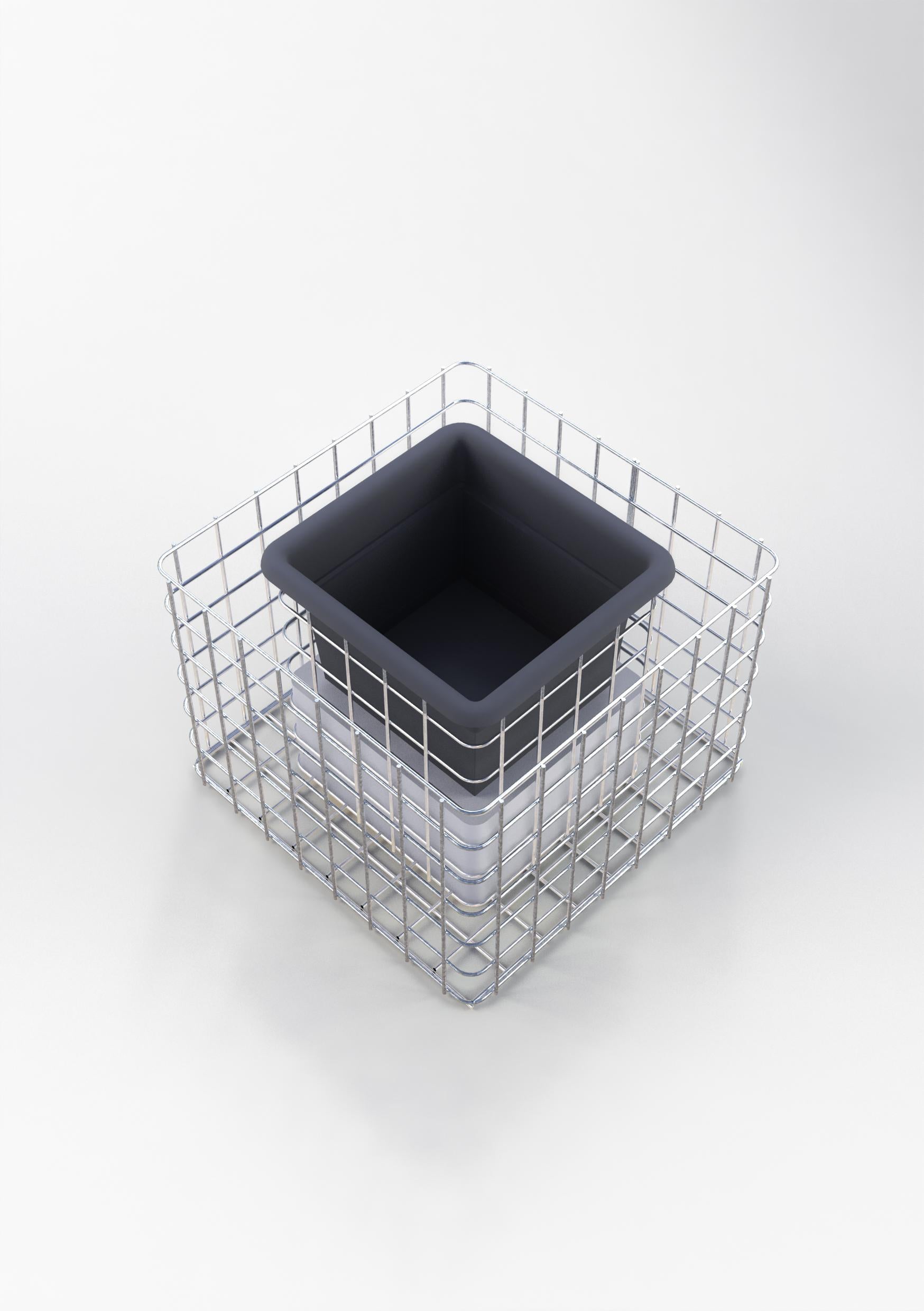 Aktion Blumensäule Höhe 32 cm Grundfläche 42 x 42 cm MW 5 x 5 cm Aktion Blumensäule Höhe 32 cm Grundfläche 42 x 42 cm MW 5 x 5 cm, feuerverzinkt inkl. Topf - Image 1