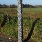 Aktion Gabionensäule eckig feuerverzinkt, 17 cm x 17 cm, 200 cm Höhe, MW 5 cm x 5 cm