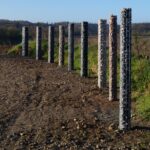 Aktion Gabionensäule rund feuerverzinkt, 22 cm Durchmesser, 200 cm Höhe, Maschenweite 5 cm x 10 cm