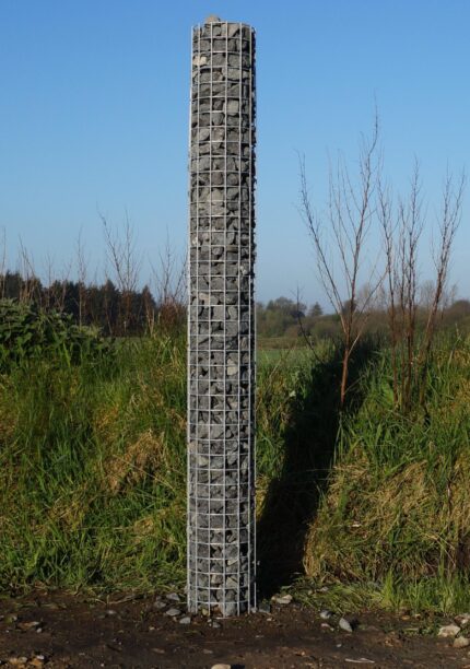 Aktion Gabionensäule rund feuerverzinkt, 22 cm Durchmesser, 200 cm Höhe, Maschenweite 5 cm x 5 cm