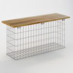 Aktion Gartenbank 102 x 50 x 32 cm TEAK MW 5 x 10 cm, feuerverzinkt