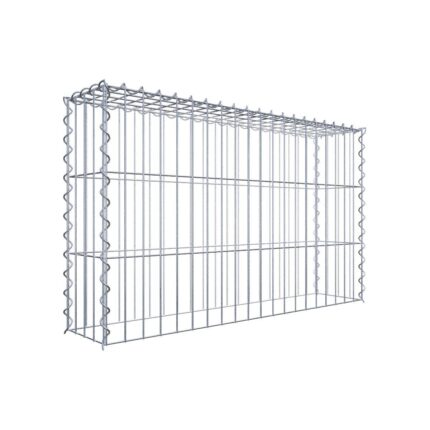 Anbaugabione Typ 3 100  cm x 60 cm x 20 cm (L x H x T), Maschenweite 5 cm x 20 cm, Spirale