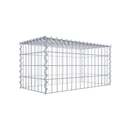 Anbaugabione Typ 3 80 cm x 40 cm x 40 cm (L x H x T), Maschenweite 5 cm x 10 cm, Spirale