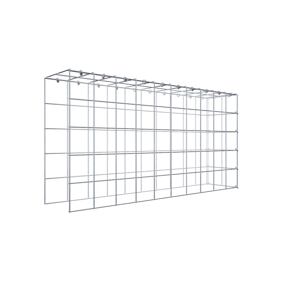 Anbaugabione Typ 4 100 cm x 50 cm x 20 cm (L x H x T), Maschenweite 10 cm x 10 cm, C-Ring