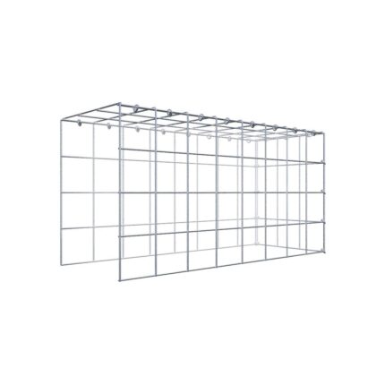 Anbaugabione Typ 4 80 cm x 40 cm x 30 cm (L x H x T), Maschenweite 10 cm x 10 cm, C-Ring