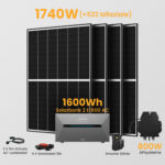 Anker Solarbank 2 E1600 AC + Smarter Zähler - 1600Wh Solarspeicher / 4 x 435Wp Bifaziale Solarmodule + APsystems 800W Wechselrichter / Powerness Express