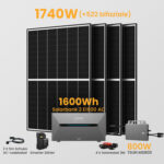 Anker Solarbank 2 E1600 AC + Smarter Zähler - 1600Wh Solarspeicher / 4 x 435Wp Bifaziale Solarmodule + TSUN 800W Wechselrichter / Abholung Weinheim