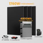 Anker Solix Solarbank 2 E1600 Pro 4800/6400Wh Balkonkraftwerk Set, 1620/1760W Solarmodule, mit Smarter Zähler - 4800Wh Solarbank 2 E1600 Pro + 4 x 440Wp Bifaziale Solarmodule / mit Halterung Balkonkraftwerk für Flachdach / Abholung Hamburg