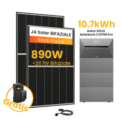 Anker SOLIX Solarbank 3 E2700 Pro - 10.7kWh / mit 2 x 445 Black Frame Solarmodule / Powerness Express