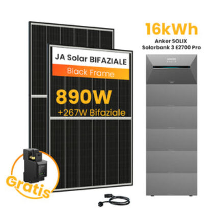 Anker SOLIX Solarbank 3 E2700 Pro - 16kWh / mit 2 x 445 Black Frame Solarmodule / Powerness Express