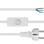 Anschlusszuleitung, H03 VV-F, 3 x 0,75², 2 m, weiß