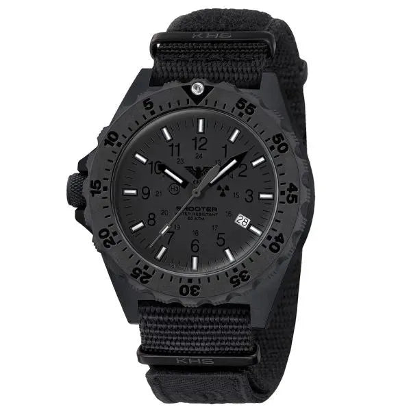 Armbanduhr Shooter MKII XTAC Field Natoband schwarz – Wasserdicht Daunen Leicht Tactical Zubehör | Outdoor Militär Tactical Gear
