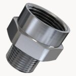 AXIS 02762-001 Adapter M20x1.5-3/4 NPT Vernickeltes Messing Weltweite Zertifizierungen für Gefahrenbereiche