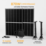 Balkonkraftwerk 800W Growatt Wechselrichter, JA Solar Solarmodul 880Wp Bifaziale Deal - 435Wp Bifaziale Black Frame JA Solar / Abholung Berlin