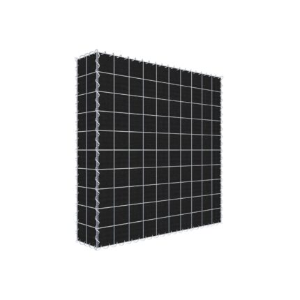 Begrünte Gabione mit Vlies 100 cm x 100 cm x 20 cm (L x H x T), Maschenweite 10 cm x 10 cm, Spirale