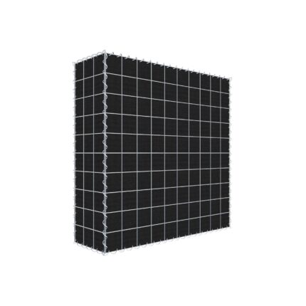 Begrünte Gabione mit Vlies 100 cm x 100 cm x 30 cm (L x H x T), Maschenweite 10 cm x 10 cm, Spirale