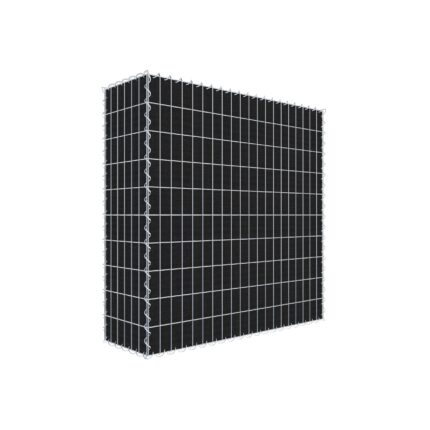 Begrünte Gabione mit Vlies 100 cm x 100 cm x 30 cm (L x H x T), Maschenweite 5 cm x 10 cm, Spirale