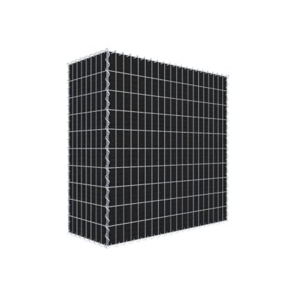 Begrünte Gabione mit Vlies 100 cm x 100 cm x 40 cm (L x H x T), Maschenweite 5 cm x 10 cm, Spirale