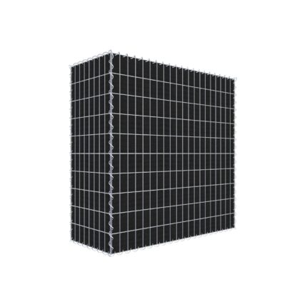 Begrünte Gabione mit Vlies 100 cm x 100 cm x 40 cm (L x H x T), Maschenweite 5 cm x 10 cm, Spirale