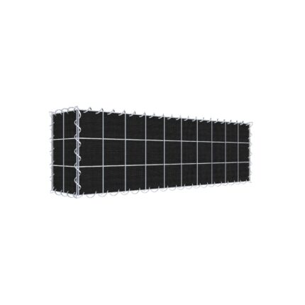 Begrünte Gabione mit Vlies 100 cm x 30 cm x 20 cm (L x H x T), Maschenweite 10 cm x 10 cm, Spirale