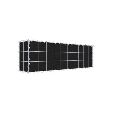 Begrünte Gabione mit Vlies 100 cm x 30 cm x 20 cm (L x H x T), Maschenweite 10 cm x 10 cm, Spirale