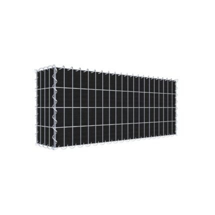 Begrünte Gabione mit Vlies 100 cm x 40 cm x 20 cm (L x H x T), Maschenweite 5 cm x 10 cm, Spirale