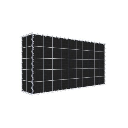 Begrünte Gabione mit Vlies 100 cm x 50 cm x 20 cm (L x H x T), Maschenweite 10 cm x 10 cm, Spirale