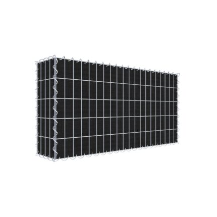 Begrünte Gabione mit Vlies 100 cm x 50 cm x 20 cm (L x H x T), Maschenweite 5 cm x 10 cm, Spirale