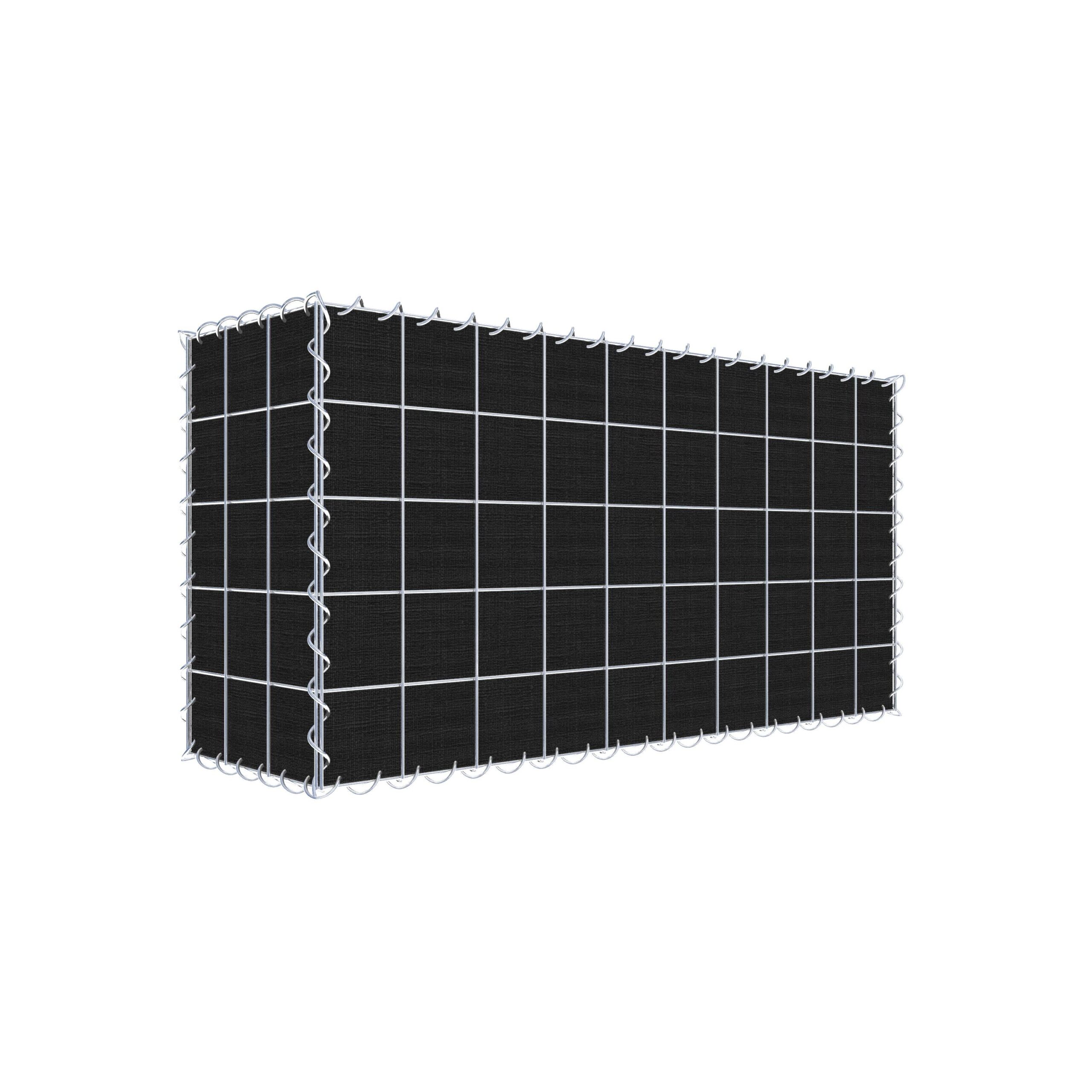 Begrünte Gabione mit Vlies 100 cm x 50 cm x 30 cm (L x H x T), Maschenweite 10 cm x 10 cm, Spirale