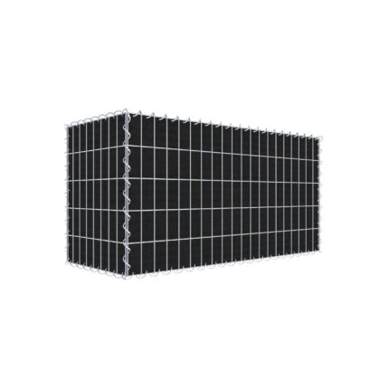 Begrünte Gabione mit Vlies 100 cm x 50 cm x 40 cm (L x H x T), Maschenweite 5 cm x 10 cm, Spirale