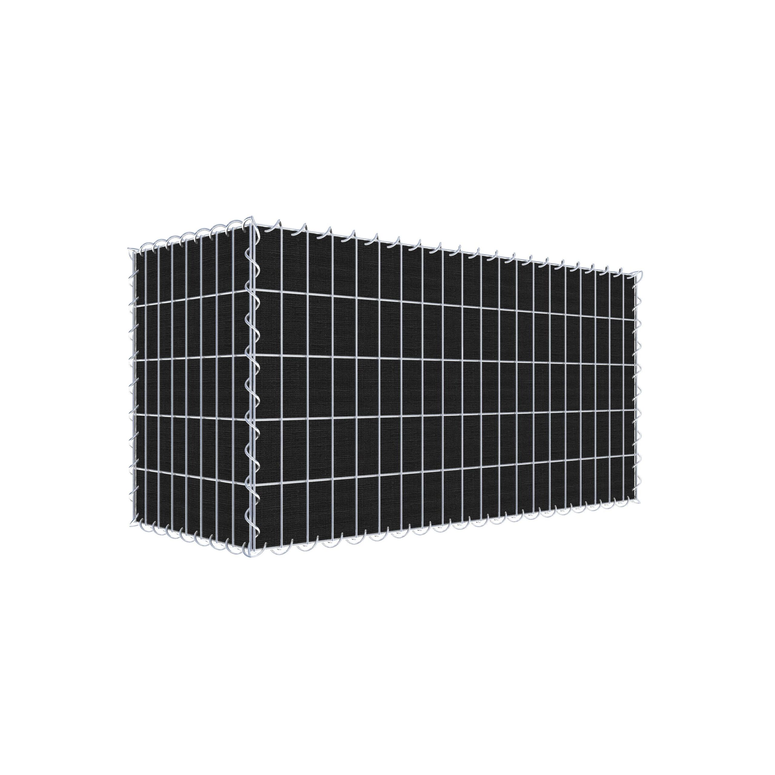 Begrünte Gabione mit Vlies 100 cm x 50 cm x 40 cm (L x H x T), Maschenweite 5 cm x 10 cm, Spirale