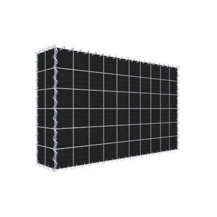 Begrünte Gabione mit Vlies 100 cm x 60 cm x 20 cm (L x H x T), Maschenweite 10 cm x 10 cm, Spirale