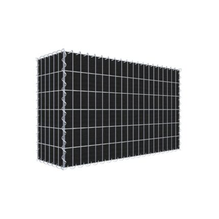 Begrünte Gabione mit Vlies 100 cm x 60 cm x 30 cm (L x H x T), Maschenweite 5 cm x 10 cm, Spirale