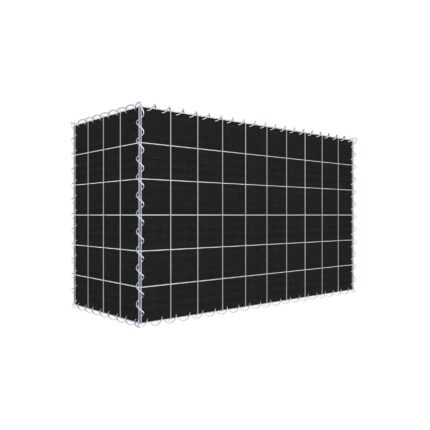 Begrünte Gabione mit Vlies 100 cm x 60 cm x 40 cm (L x H x T), Maschenweite 10 cm x 10 cm, Spirale