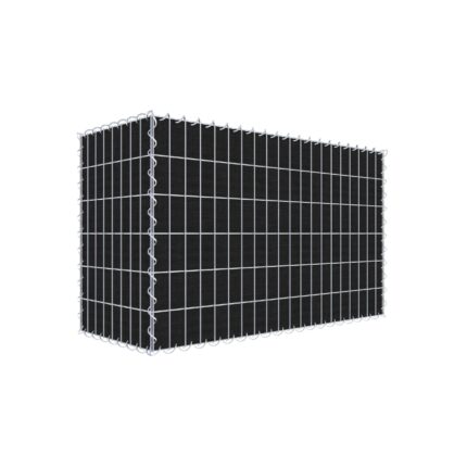 Begrünte Gabione mit Vlies 100 cm x 60 cm x 40 cm (L x H x T), Maschenweite 5 cm x 10 cm, Spirale