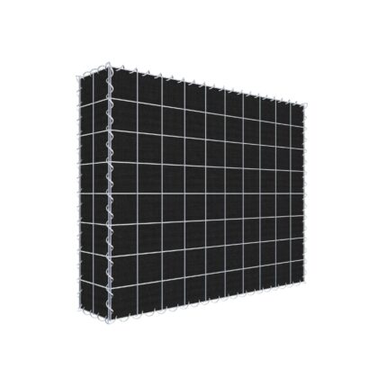 Begrünte Gabione mit Vlies 100 cm x 80 cm x 20 cm (L x H x T), Maschenweite 10 cm x 10 cm, Spirale