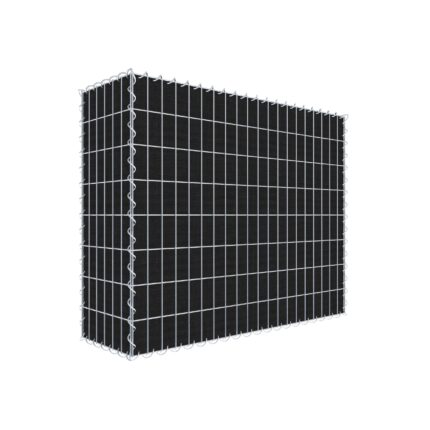 Begrünte Gabione mit Vlies 100 cm x 80 cm x 30 cm (L x H x T), Maschenweite 5 cm x 10 cm, Spirale