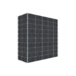 Begrünte Gabione mit Vlies & Sichtschutzstreifen 100 cm x 100 cm x 40 cm (L x H x T), Maschenweite 10 cm x 10 cm, Spirale