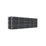 Begrünte Gabione mit Vlies & Sichtschutzstreifen 100 cm x 30 cm x 20 cm (L x H x T), Maschenweite 10 cm x 10 cm, Spirale