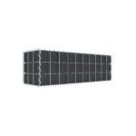 Begrünte Gabione mit Vlies & Sichtschutzstreifen 100 cm x 30 cm x 30 cm (L x H x T), Maschenweite 5 cm x 10 cm, Spirale