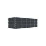 Begrünte Gabione mit Vlies & Sichtschutzstreifen 100 cm x 30 cm x 40 cm (L x H x T), Maschenweite 10 cm x 10 cm, Spirale