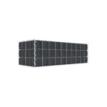 Begrünte Gabione mit Vlies & Sichtschutzstreifen 100 cm x 30 cm x 40 cm (L x H x T), Maschenweite 5 cm x 10 cm, Spirale