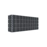 Begrünte Gabione mit Vlies & Sichtschutzstreifen 100 cm x 40 cm x 20 cm (L x H x T), Maschenweite 5 cm x 10 cm, Spirale