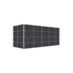 Begrünte Gabione mit Vlies & Sichtschutzstreifen 100 cm x 40 cm x 40 cm (L x H x T), Maschenweite 10 cm x 10 cm, Spirale