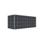 Begrünte Gabione mit Vlies & Sichtschutzstreifen 100 cm x 40 cm x 40 cm (L x H x T), Maschenweite 5 cm x 10 cm, Spirale