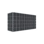 Begrünte Gabione mit Vlies & Sichtschutzstreifen 100 cm x 50 cm x 30 cm (L x H x T), Maschenweite 5 cm x 10 cm, Spirale